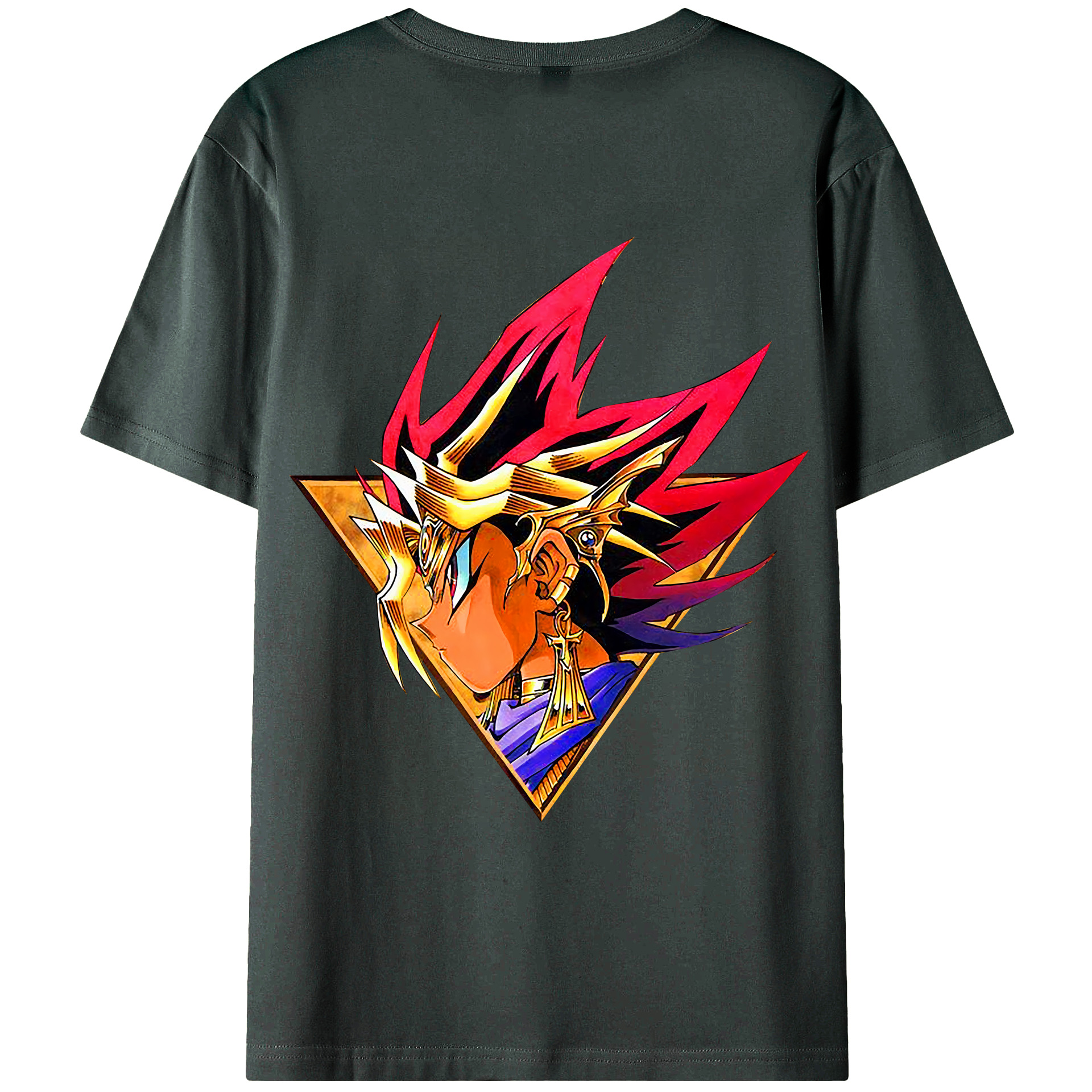 （画像用） 遊☆戯☆王 Yu-Gi-Oh! 綿100％ メンズ半袖Tシャツ（バックプリント） 通気性